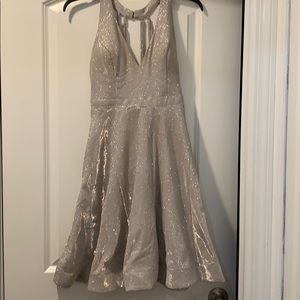 Silver glitter dress